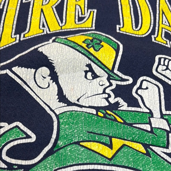 Notre Dame Fighting Irish Sweatshirt vintage made in USA nutmeg tag size M - Picture 3 of 14